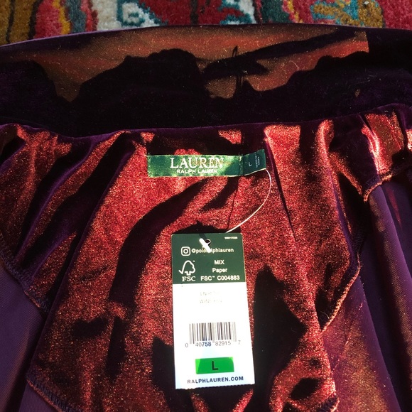 SOLD - Ralph Lauren Velvet Top - Picture 7 of 9